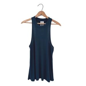 NWT Free People‎ Intimately Ribbed Teal Blue Swing Tank - Small